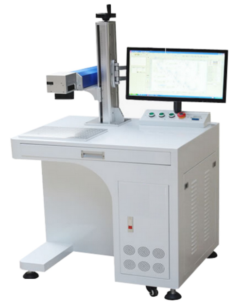 Metal And Nonmetal Fiber Laser Machine 20W 30W 200 X 200mm Working Area