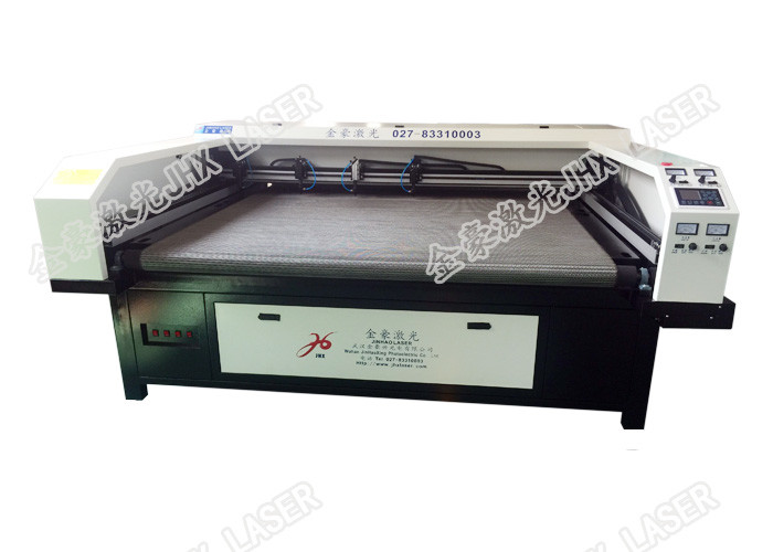 High Laser Power Fabric Cutting Equipment , Fast Speed Automated Fabric ...